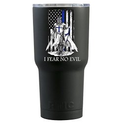 RTIC Thin Blue Line Police Knight Fear No Evil On Black Matte 30