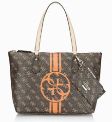Guess Overnight Tote In Brown