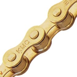 Kmc Z410 Bicycle Chain 1-SPEED 1 2 X 1 8-INCH 112L Ti-n Gold