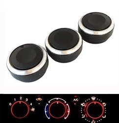 Pack Of 3 Special Air Conditioning Knob Heat Control Switch A c Button For Toyota Vios 2002-2006 Vela Vitz Yari & Tacoma -replacement Knob - Aluminium