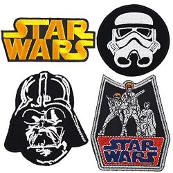 Set Of 4 - Star Wars Iron On Embroidered Patches Super Saving Pack