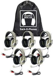 Hamiltonbuhl Sack-o-phones 5 HA-66M Deluxe Multimedia Headphones In A Carry Bag