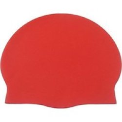 Senior Silicone Swimming Cap - Red