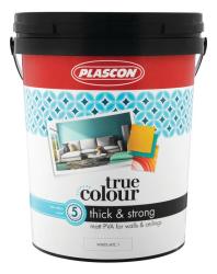 Wall Paint True Colour Thick & Strong Matt White 20 Litres