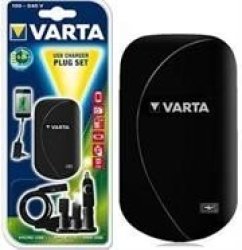 Varta V Man USB Charger Plug Set-compatible With All Micro USB MINI USB And And Apple 30-PIN Devices-black Retail Box No Warranty