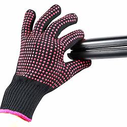Sopito Heat Resistant Gloves with Silicone Bumps, 2Pcs Professional Heat  Proof Glove Mitts for Hair Styling