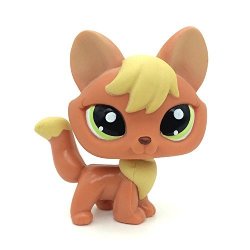 Littlest Pet Shop LPS Collection #1028 Green Eye Fox Toy 