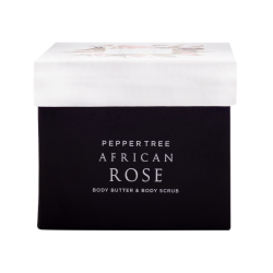 Pepper Tree African Rose Body Butter & Scrub Gift Box 250 Ml