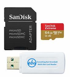 Sandisk 64GB Sdxc Micro Extreme Memory Card And Sd Adapter Bundle Works With Samsung Galaxy S10 S10+ S10E Phone Class 10 A2 SDSQXA2-064G-GN6MA Plus