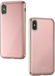 Moshi Iglaze Stylish Slim Fit Lightweight Snap-on Hybrid Drop Protection For Iphone Xs iphone X Taupe Pink