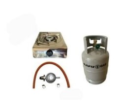 Aruif Single Burner Stainless Steel Gas Stove & Safy 3KG Cylinder