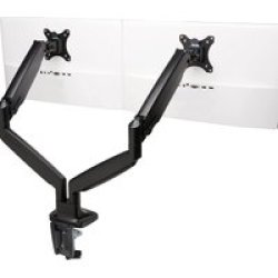 Smartfit One-touch Height Adjustable Dual Monitor Arm - Black