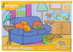 12 Piece A4 Wooden Puzzle Domestic Animals- Interlocking Pieces 210 X 297MM Each Puzzle Contains A Full Size Poster Retail Packaging No Warranty
