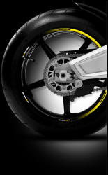 Tac Superbike Rim Decals - Kawasaki ZX10 - Crossfade Yellow To Black