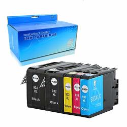 Ogouguan Compatible Ink Cartridge Replacement For Hp 932 XL 933 XL 932XL 933XL Used With Hp Officejet 6600 6100 6700 7110 7610 7612 Printers 2BLACK 1CYAN 1MAGENTA 1YELLOW 5PK