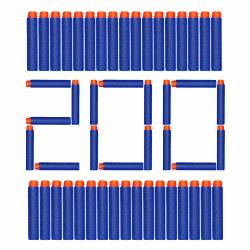 Auknd 200PCS Nerf Bullet Refill Darts Premium Foam Bullets Pack Compatible For Nerf N-strike Elite Guns Universal Dart Ammo Pack Firm And Safe Nerf