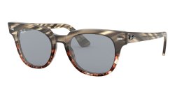 Ray-Ban - Meteor - Grey Gradient Brown Striped blue Mirror Gold Blue - RB2168 1254 Y5