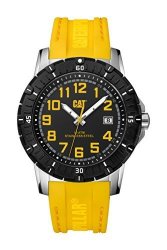Cat PV1 Date Men's Analog Watch Black And Yellow PV14127117