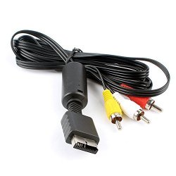 Storite 1.8M Rca Tv 3 Rca Adapter Cable Av Cable Audio Video Cable For Sony Playstation 1 Playstation 2 And Playstation 3 PS2-PS3 Multimedia