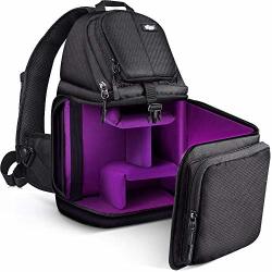 Qipi Camera Bag - Sling Bag Style Camera Case Backpack With Modular Inserts & Waterproof Rain Cover - For Dslr & Mirrorless Cameras Nikon