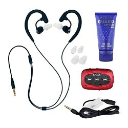 Swimbuds Fit Waterproof Headphones And 8 Gb Syryn Waterproof MP3 Player With Shuffle Feature
