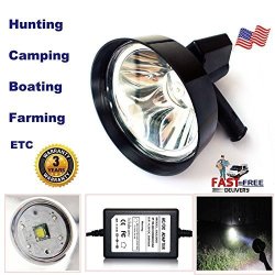 7 Inch 175MM LED Handheld Spotlight Rechargeable Portable Camping Hunting Fishing Light 6000K White 1KM Light Distance