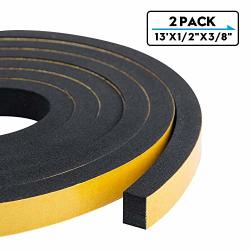 Adhesive Insulation Soundproofing Foam Tape Weather Stripping For Doors And Window High Density Foam Seal Tape Total 13 Feet Long 1 2 Inch Wide X