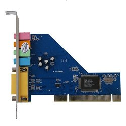 Sodial R 4 Channel C-media 8738 Chip 3D Audio Stereo Internal PCI Sound Card WIN7 64 Bit