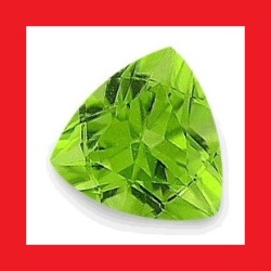Peridot Natural - Vibrant Green Trilliant Facet - 0.485cts