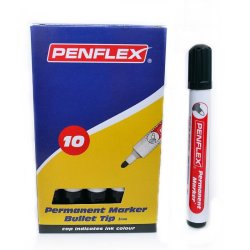 Penflex Black Bullet Tip Permanent Marker PM15