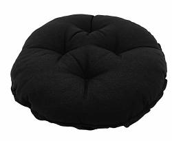 Sigmat Bar Stool Cushion Round Tufted Stool Cover 12 Inch Black