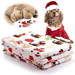 Kiwitat Puppy Dog Blanket Soft Warm Dog Cat Flannel Sleep Blankets Pet Bed Mat Cover For Kitties Puppies And All Small Animals Pet Christmas Gift