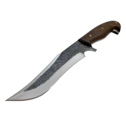 Handmade High Carbon Steel Bowie Hunting Knife With Walnut Wood Handle
