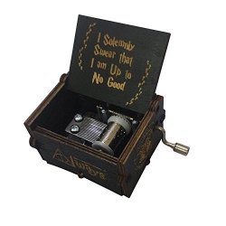 Harry Potter Music Box Hand Crank Musical Box Carved Wooden Play The Thame Song Of Harry Potter Black