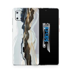 Samsung Galaxy Note 10 Lite Decal Skin: Blue And Gold Marble