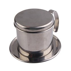 FUNNYTODAY365 Portable Stainless Steel Vietnam Coffee Drip Filter Coffee Maker Infuser Cafe Filter Coffee Tools For Office Home Traveing