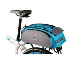 Bicycle Rack Bag Seat Cargo Bag Rear Pack Trunk Pannier Handbag Multifunctional Bag Blue