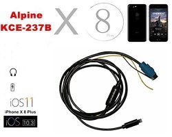 Alpine Aux Cable For Iphone 7 8 X Car Iphone Ipod Apple Lightning Charger Media Interface Cd Player Cord For Alpine KCE-237B 13PIN . Support