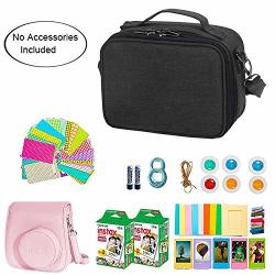 Teamoy Camera Case Compatible With Fujifilm Instax MINI 9 Travel Carrying Storage Bag For Instant Camera And Accessories Black Bag Only