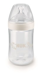 Nuk Natural Sense Bottle 260ML With Silicone Teat Size 2 - White