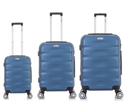 Tosca Explorer 3 Piece Luggage Trolley Set Blue