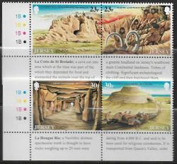 Jersey 1994 Mnh Archaeological Discoveries With Tabs