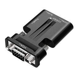 Victsing Vga To HDMI Converter With Audio 1080P Video Output Audio Cable And Micro USB Cable Included For Computer Laptop Projector