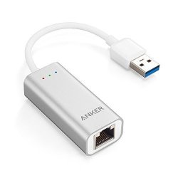 Anker USB 3.0 Unibody Portable Aluminum Gigabit Ethernet Adapter Supporting 10 100 1000 Mbps Ethernet For Macbook Mac Pro MINI Imac Xps Surface Pro Notebook PC And More