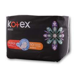 Kotex Maxi Pads With Wings Normal Flow 10 Pack