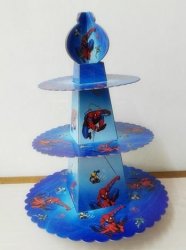 Spiderman Party 3 Tier Cupcake Stand