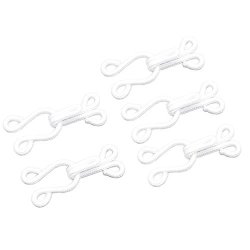 Chris.w 5 Sets White Large Covered Hooks & Eye Sewing Closure For Fur Coat  Jacket Cape Stole Bracelet Jewelry Books Crafts And More 1.45