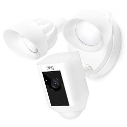 Ring Floodlight Camera Motion-activated HD Security Cam Two-way Talk And Siren Alarm White