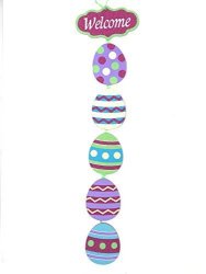 Easter Glittery Egg Themed Hanging Welcome Sign