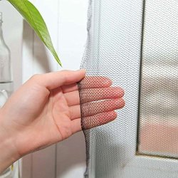 Window Screen and Courtyard Wall 100x100CM, Dark Gray Flyzzz Replaceable Fiberglass Mesh Insect Barrier for Fiberglass Door